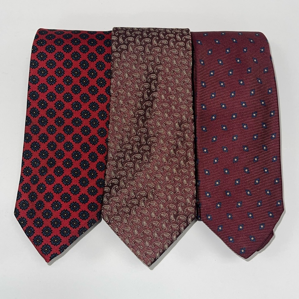 POLO by Ralph Lauren 100% Silk Ties Set of 3 Handmade Designer Made in the USA.
